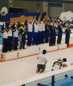 2001年 全日本ライフセービング室内選手権 4×50mレスキューチューブリレー 優勝（日本新） （相模原グリーンプールにて）